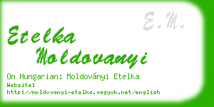 etelka moldovanyi business card
