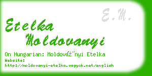 etelka moldovanyi business card